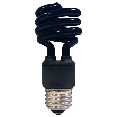 13W 120V T2 E26 Mini Spiral CFL Blacklight Bulb by SATCO Lighting - Starlight Lighting USA and Canada